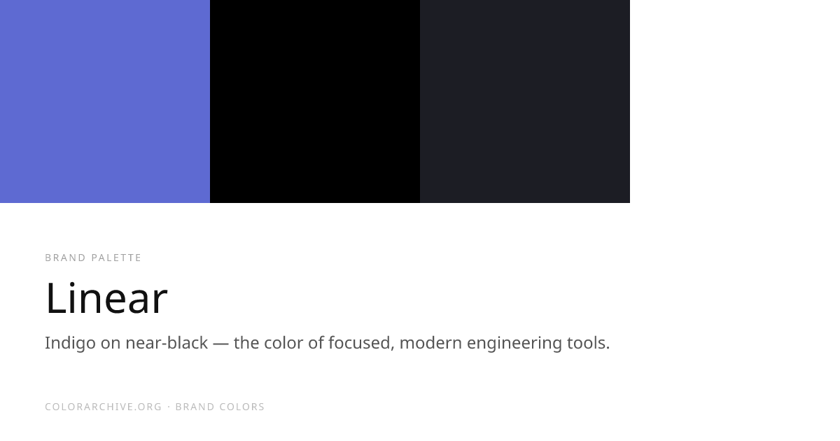 Linear Color Palette — Hex Codes & Brand Colors | ColorArchive