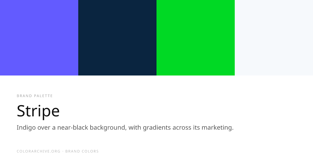 Stripe Color Palette — Hex Codes & Brand Colors | ColorArchive