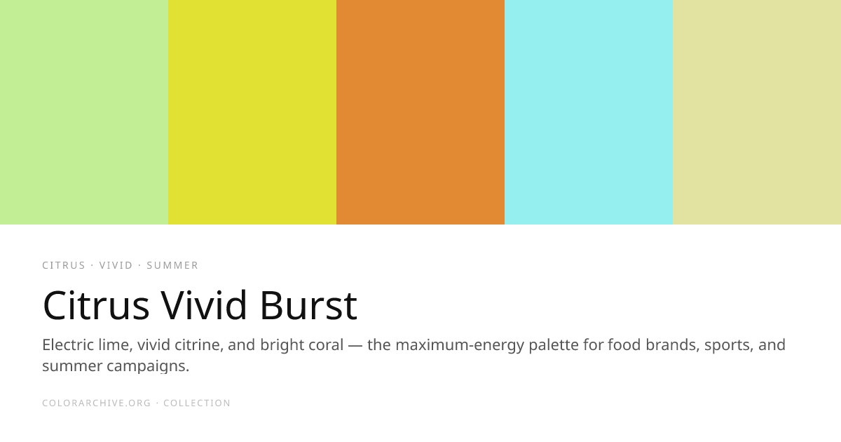 Citrus Vivid Burst — Color Palette | ColorArchive