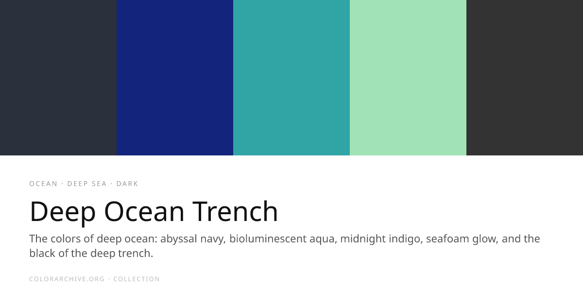Deep Ocean Trench — Color Palette | ColorArchive