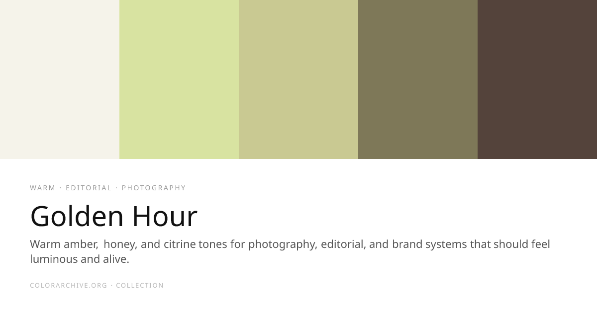 Golden Hour — Color Palette | ColorArchive