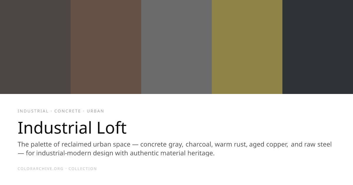 Industrial Loft — Color Palette | ColorArchive