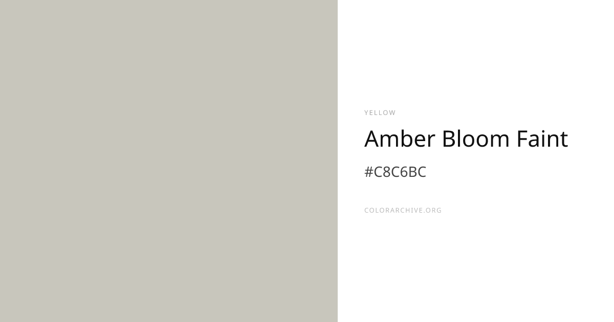 Amber Bloom Faint — #C8C6BC Hex Color Code | ColorArchive