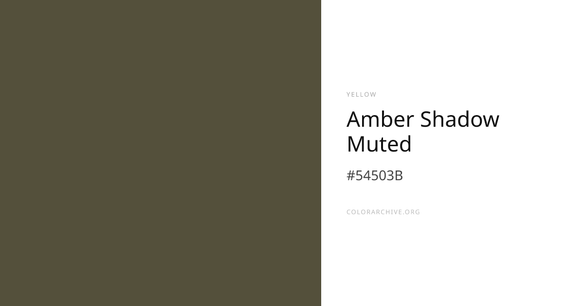 Amber Shadow Muted — #54503B Hex Color Code | ColorArchive