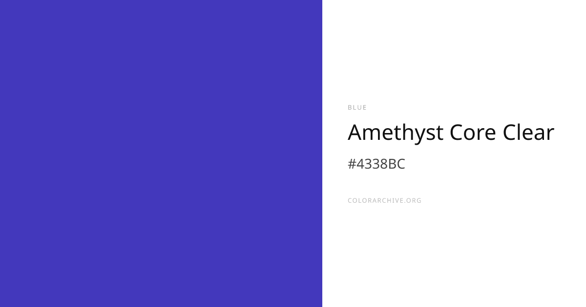 Amethyst Core Clear — #4338BC Hex Color Code | ColorArchive