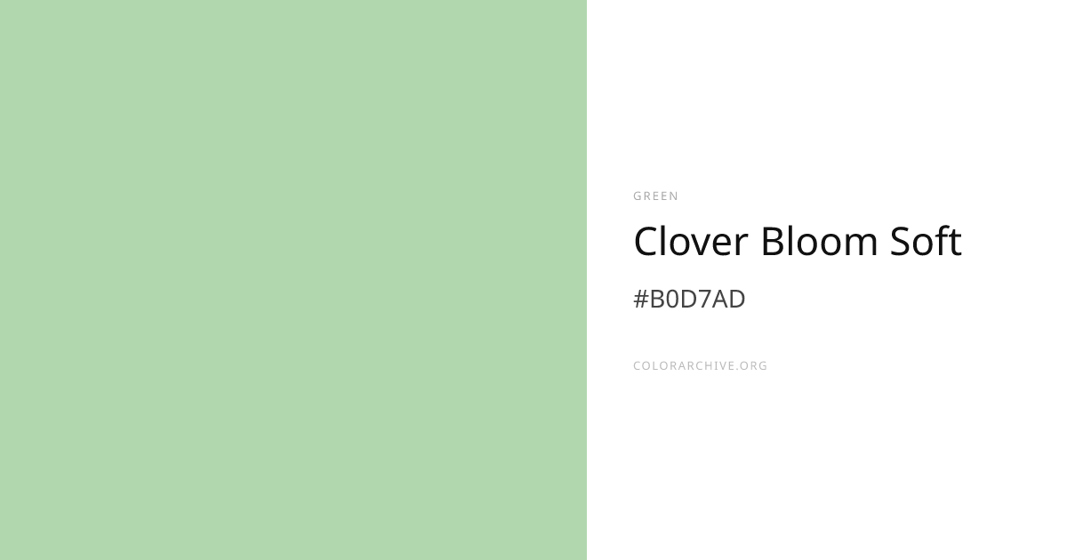 Clover Bloom Soft — #B0D7AD Hex Color Code | ColorArchive