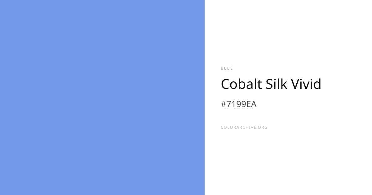 Cobalt Silk Vivid — #7199EA Hex Color Code | ColorArchive