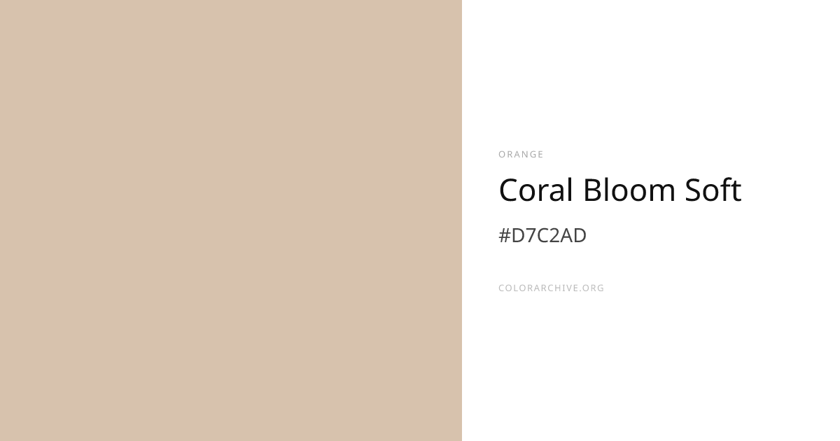 Coral Bloom Soft — #D7C2AD Hex Color Code | ColorArchive