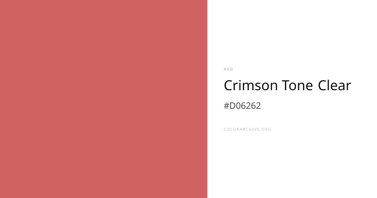Crimson Tone Clear — #D06262 Hex Color Code | ColorArchive