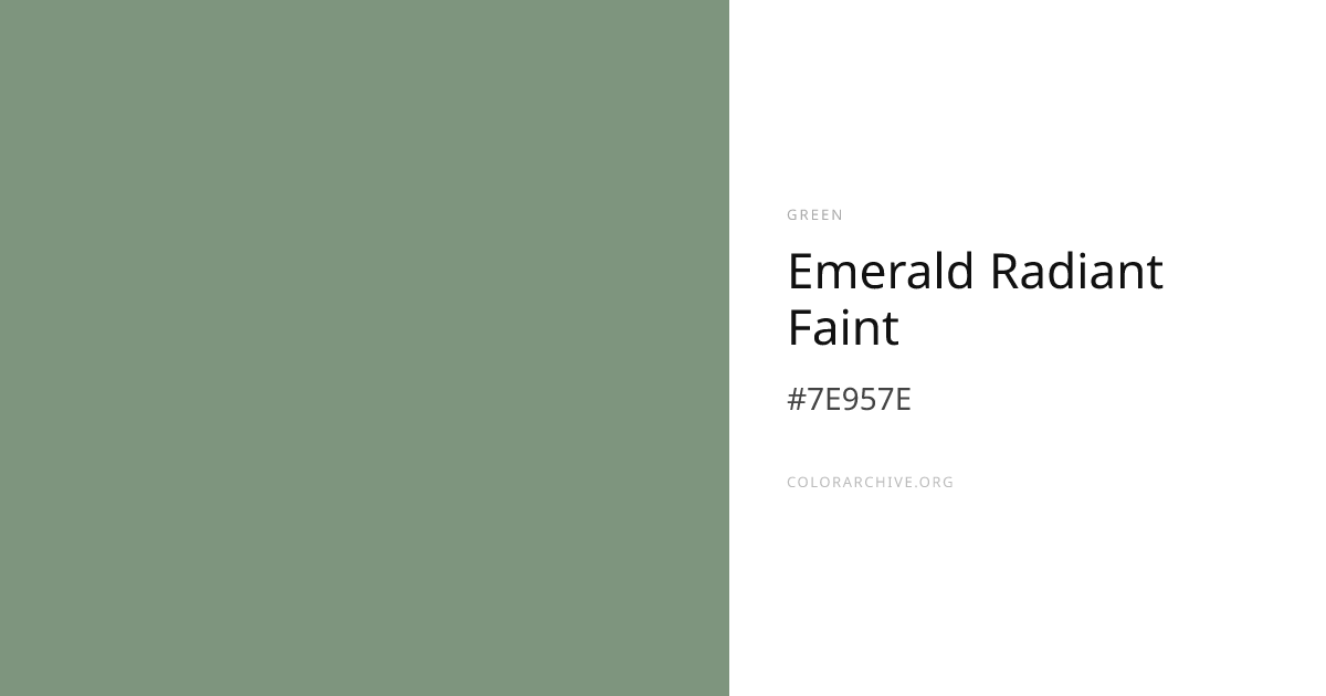 Emerald Radiant Faint — #7E957E Hex Color Code | ColorArchive