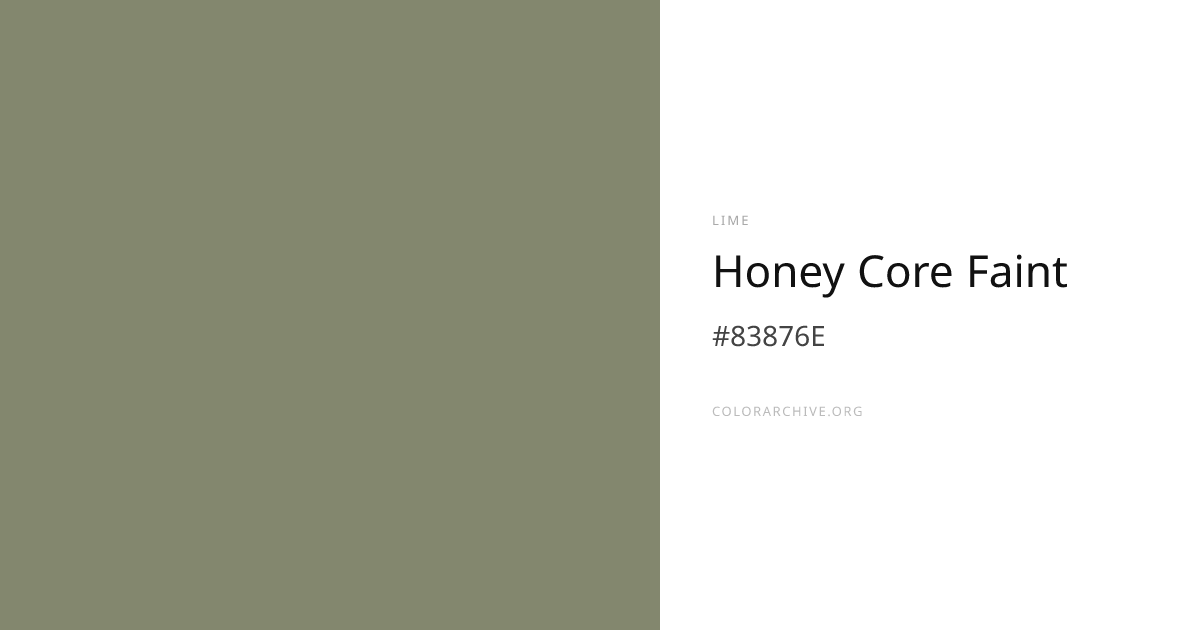 Honey Core Faint — #83876E Hex Color Code | ColorArchive