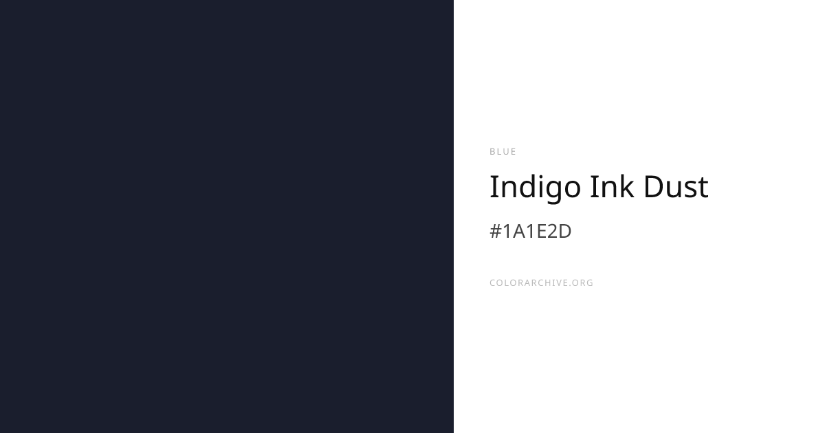 Indigo Ink Dust — #1A1E2D Hex Color Code | ColorArchive