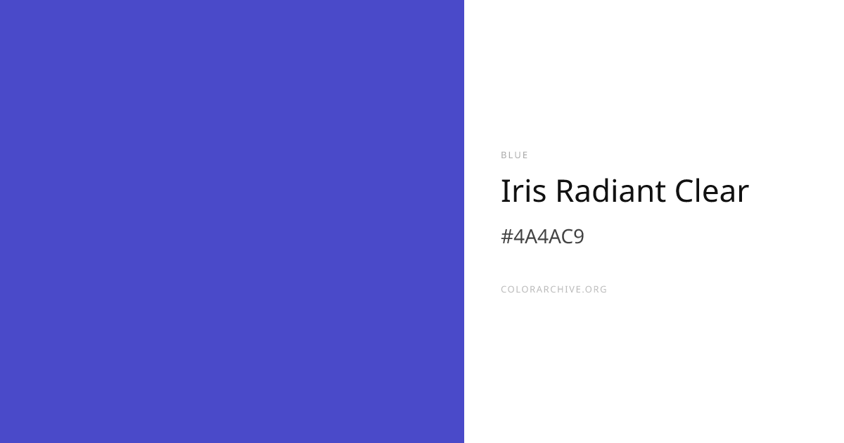 Iris Radiant Clear — #4A4AC9 Hex Color Code | ColorArchive