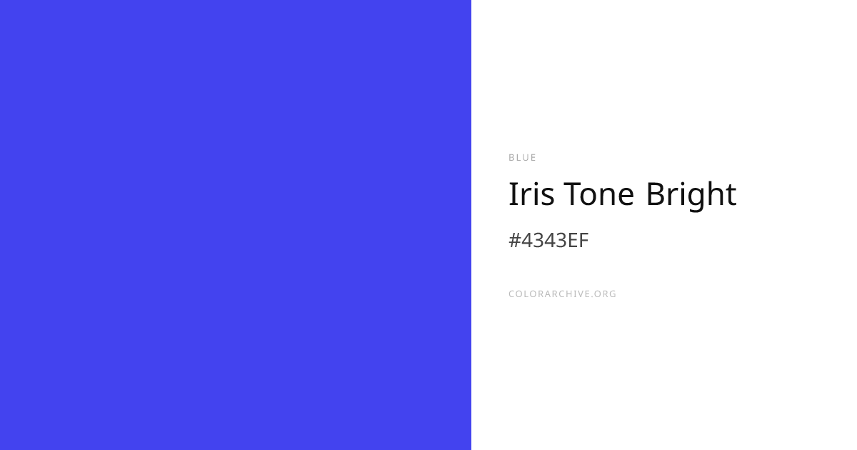 Iris Tone Bright — #4343EF Hex Color Code | ColorArchive