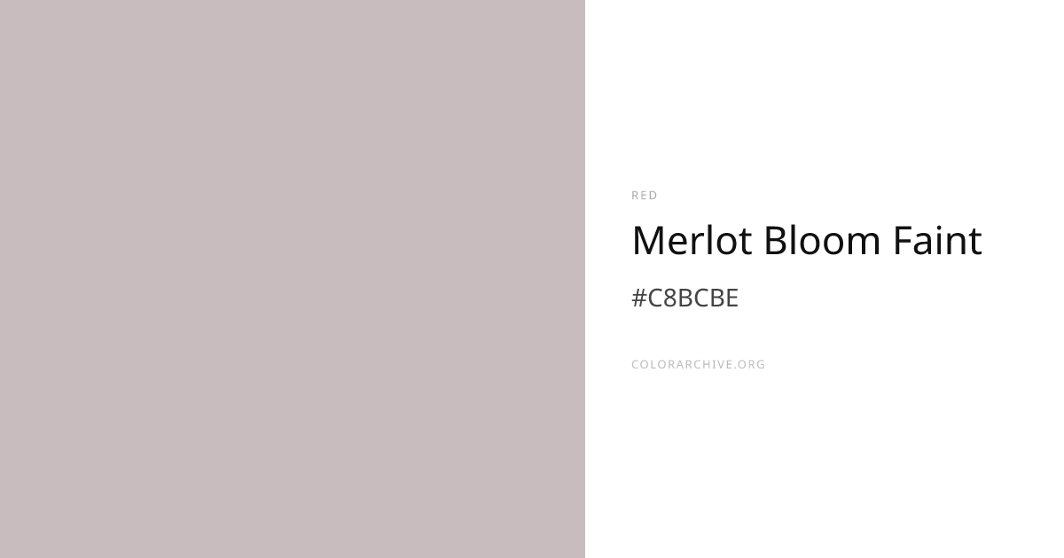 Merlot Bloom Faint — #C8BCBE Hex Color Code | ColorArchive