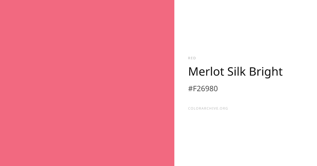 Merlot Silk Bright — #F26980 Hex Color Code | ColorArchive