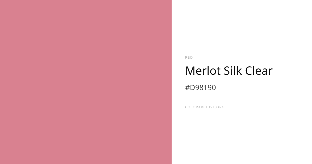 Merlot Silk Clear — #D98190 Hex Color Code | ColorArchive