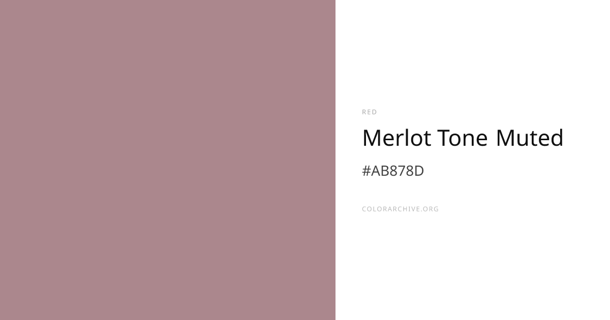 Merlot Tone Muted — #AB878D Hex Color Code | ColorArchive
