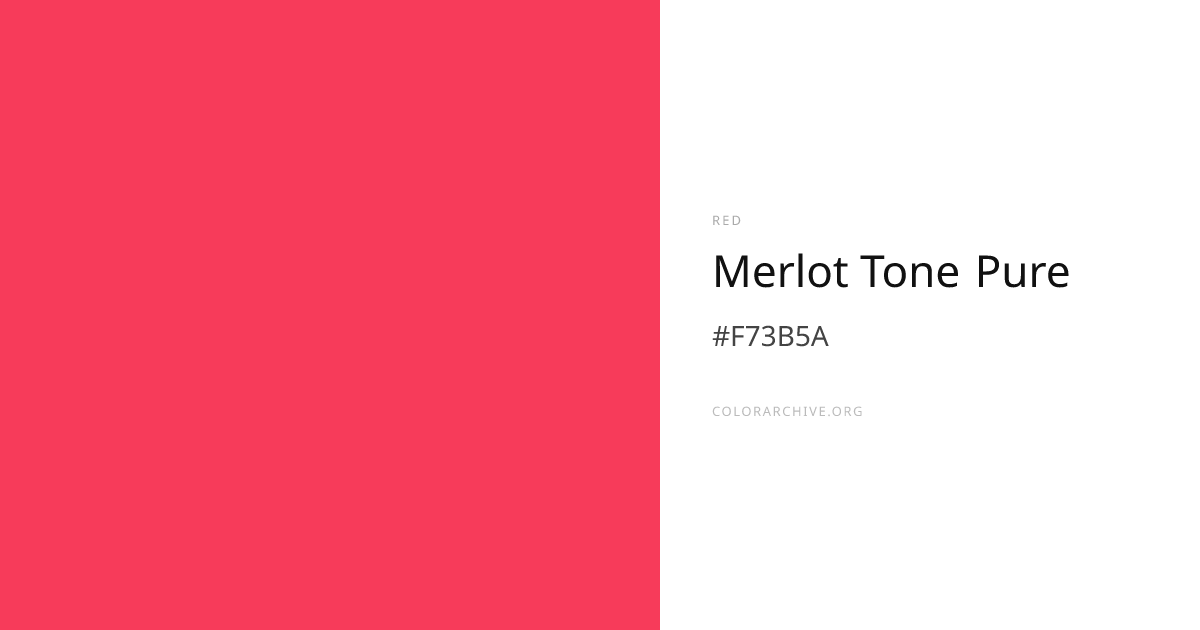 Merlot Tone Pure — #F73B5A Hex Color Code | ColorArchive