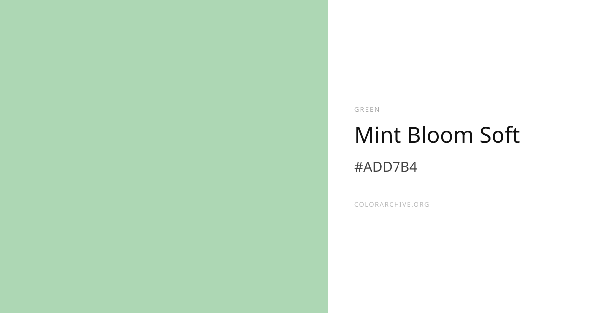Mint Bloom Soft — #ADD7B4 Hex Color Code | ColorArchive