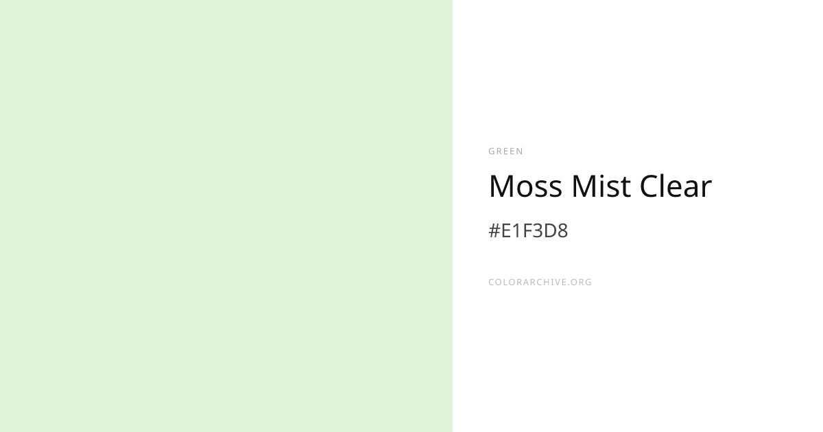 Moss Mist Clear — #E1F3D8 Hex Color Code | ColorArchive