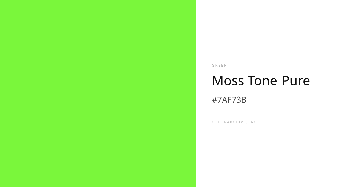 Moss Tone Pure — #7AF73B Hex Color Code | ColorArchive