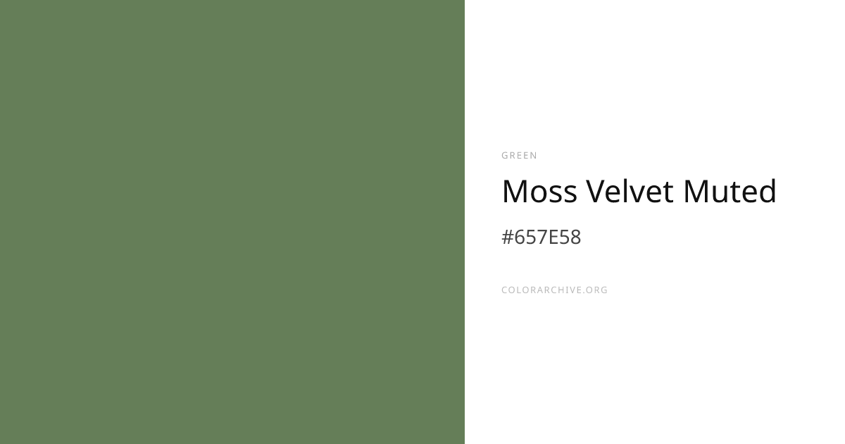 Moss Velvet Muted — #657E58 Hex Color Code | ColorArchive