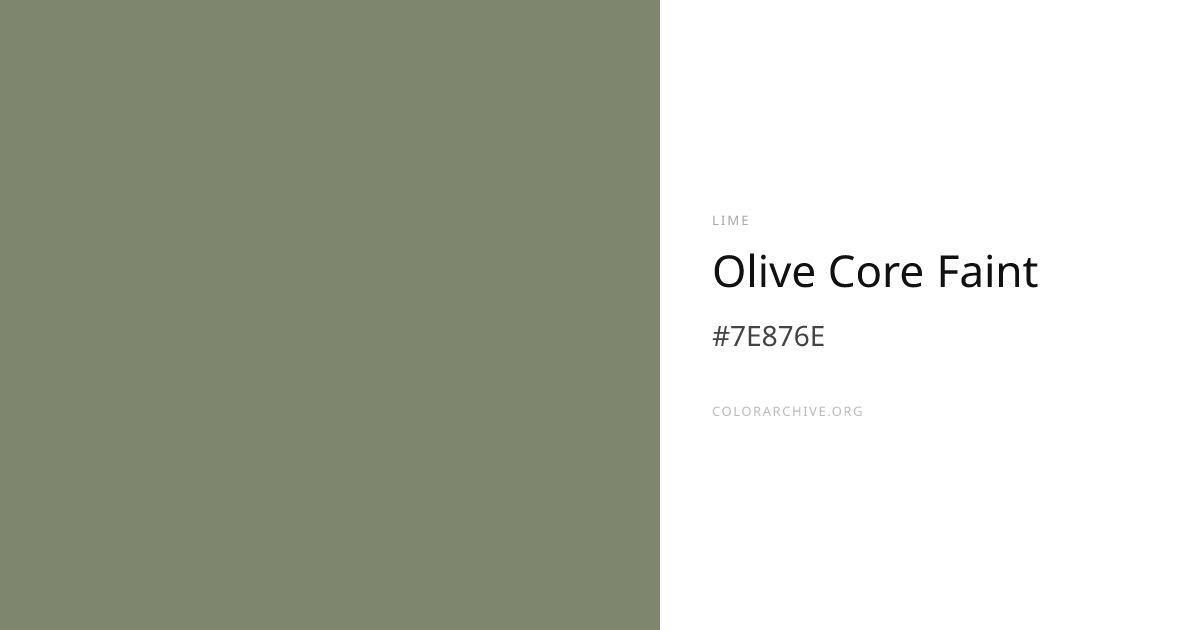 Olive Core Faint — #7E876E Hex Color Code | ColorArchive