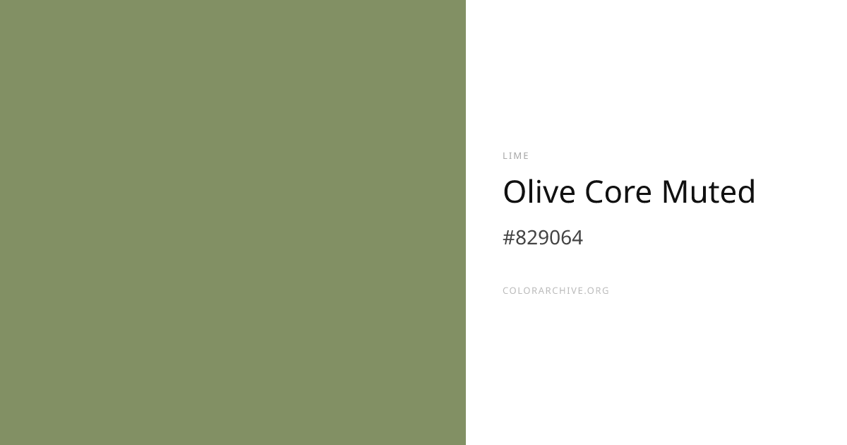 Olive Core Muted — #829064 Hex Color Code | ColorArchive
