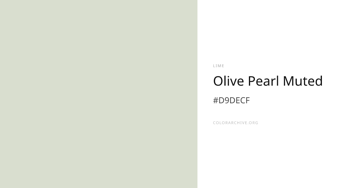 Olive Pearl Muted — #D9DECF Hex Color Code | ColorArchive