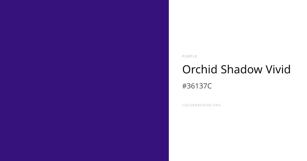 Orchid Shadow Vivid — #36137C Hex Color Code | ColorArchive
