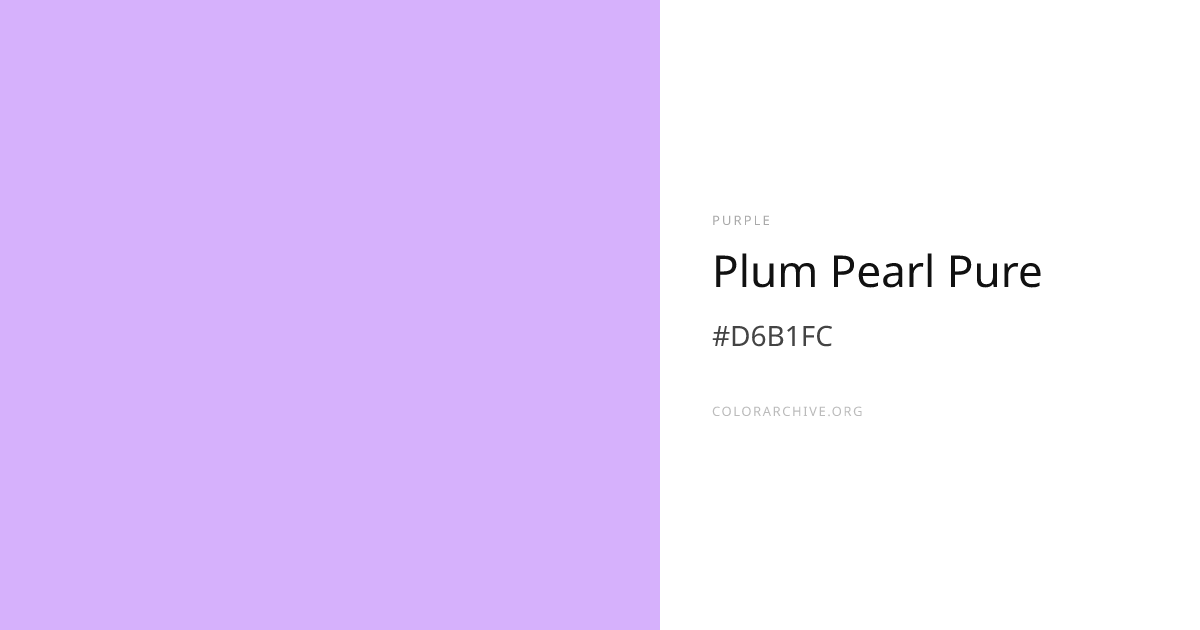 Plum Pearl Pure — #D6B1FC Hex Color Code | ColorArchive