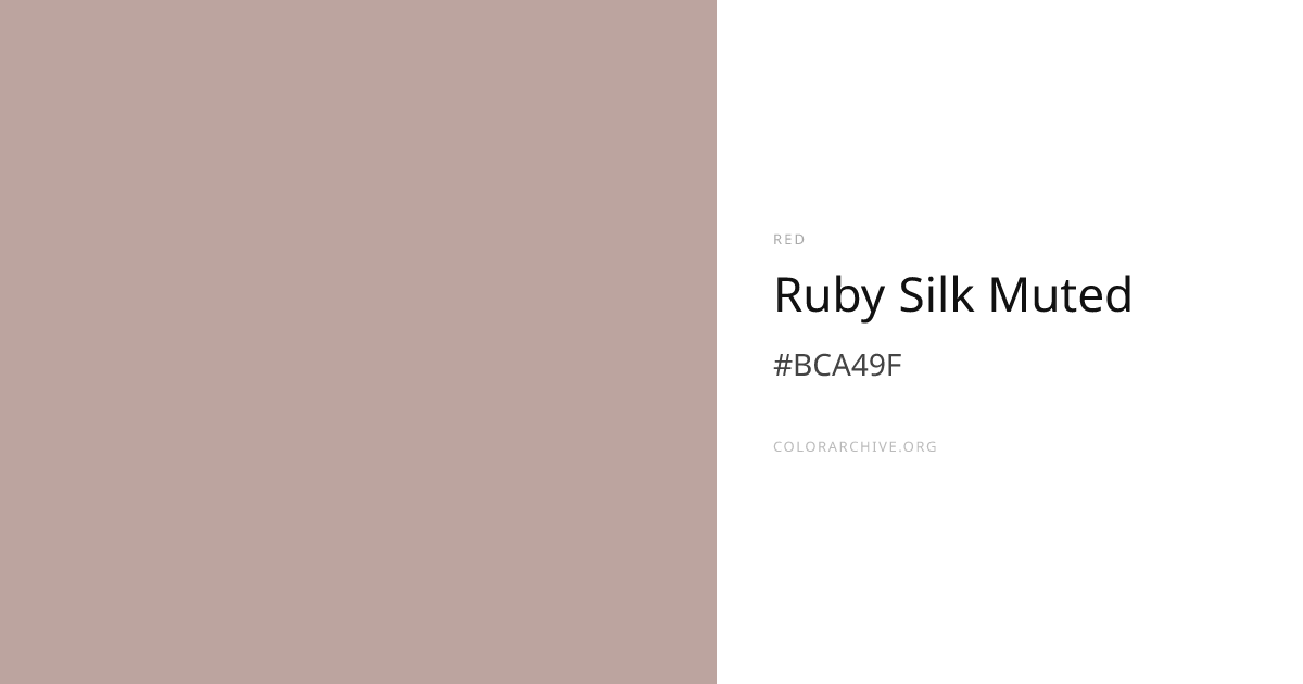 Ruby Silk Muted — #BCA49F Hex Color Code | ColorArchive