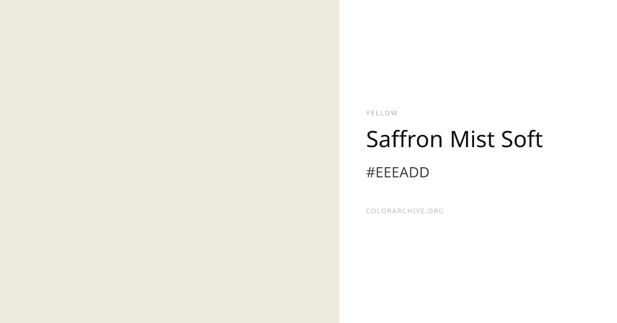Saffron Mist Soft — #EEEADD Hex Color Code | ColorArchive
