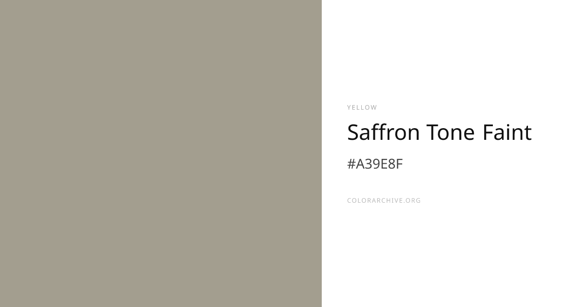 Saffron Tone Faint — #A39E8F Hex Color Code | ColorArchive