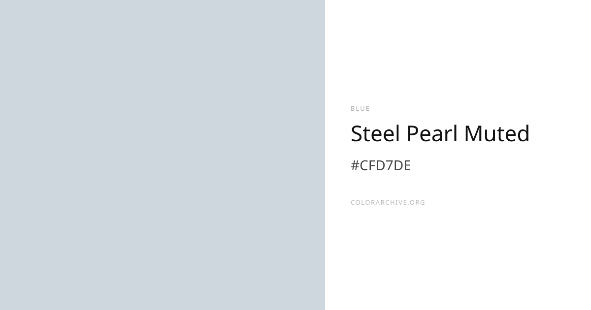 Steel Pearl Muted — #CFD7DE Hex Color Code | ColorArchive