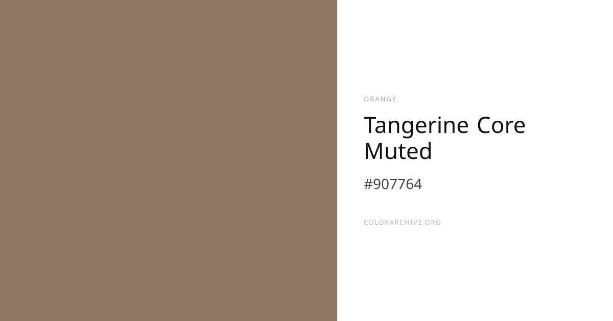 Tangerine Core Muted — #907764 Hex Color Code | ColorArchive