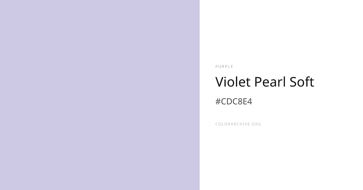 Violet Pearl Soft — #CDC8E4 Hex Color Code | ColorArchive