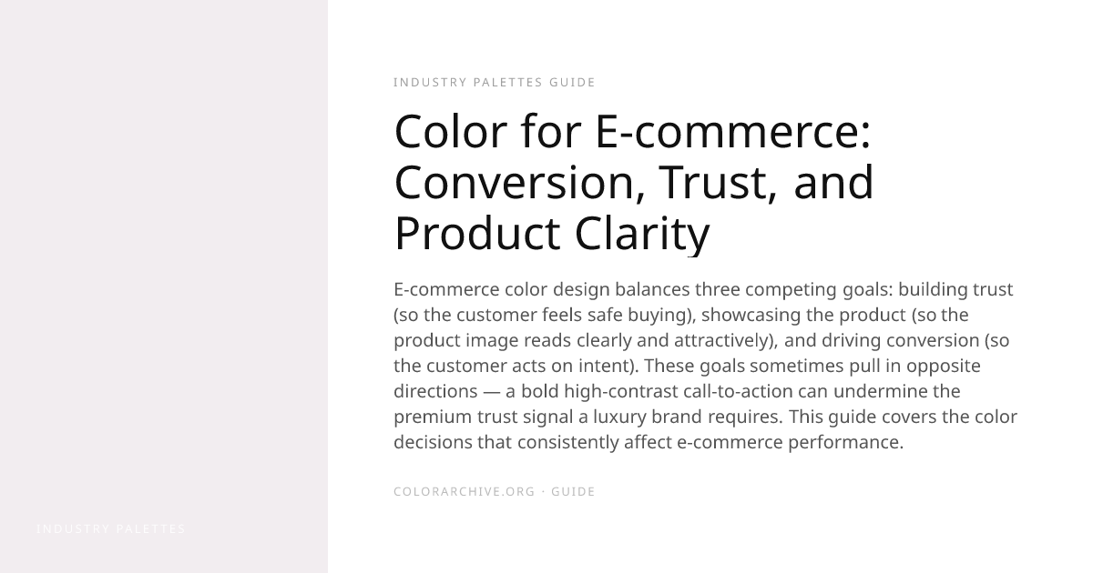 Color for E-commerce: Conversion, Trust, and Product Clarity ...