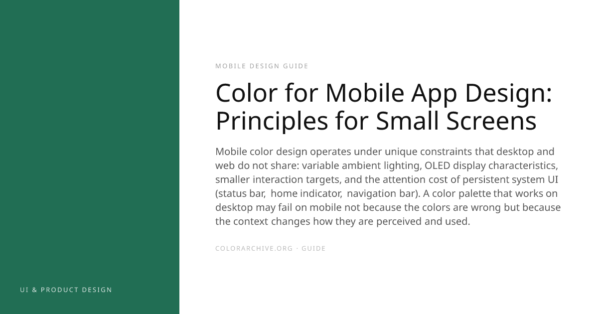 Color for Mobile App Design: Principles for Small Screens ...