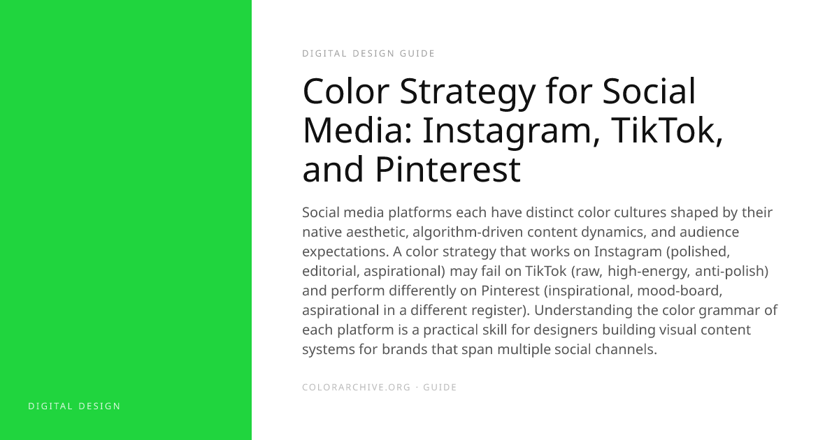 Color Strategy for Social Media: Instagram, TikTok, and Pinterest ...