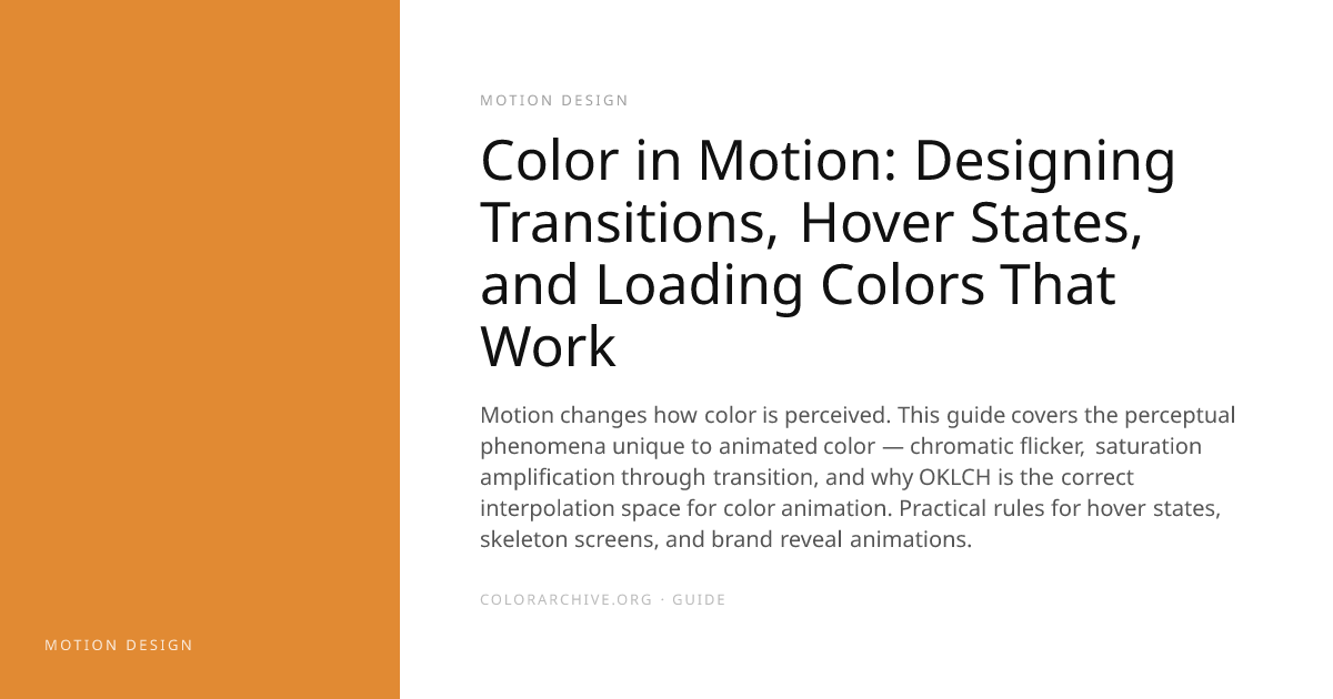 Color in Motion: Designing Transitions, Hover States, and Loading ...