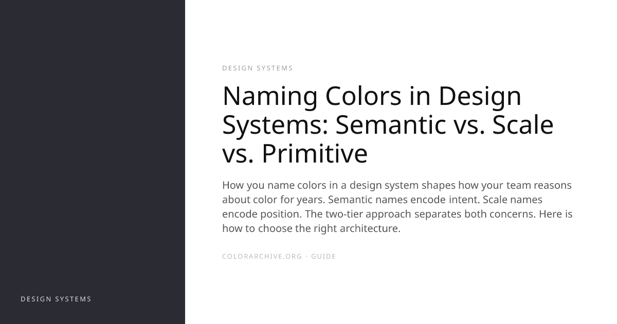 Naming Colors in Design Systems: Semantic vs. Scale vs. Primitive ...