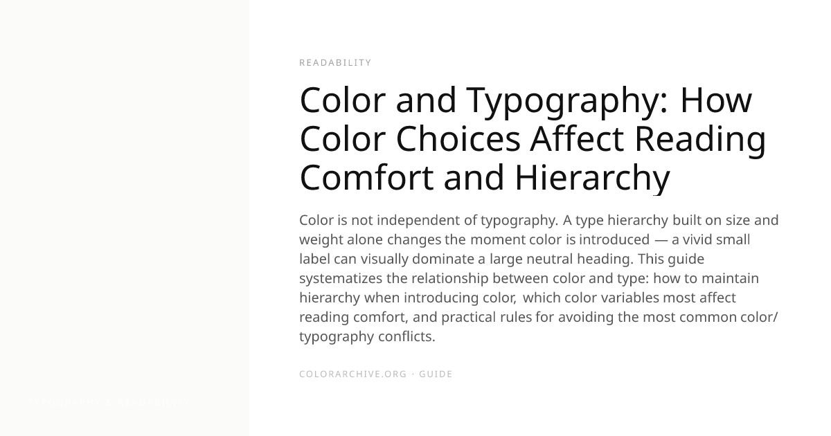 Color and Typography: How Color Choices Affect Reading Comfort and ...