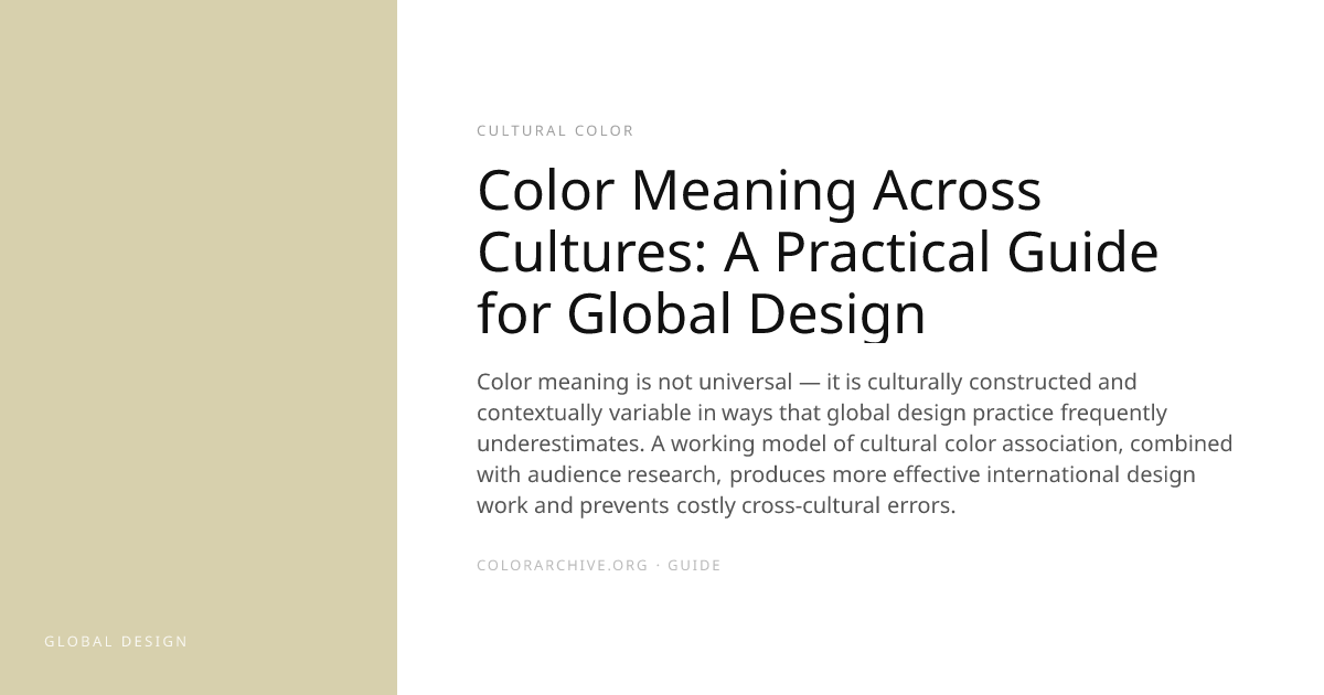 Color Meanings Around the World: A Cultural Color Guide