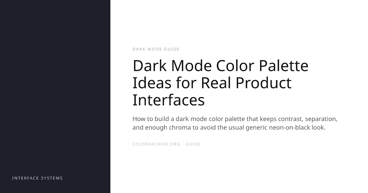 Dark Mode Color Palette Ideas for Real Product Interfaces ...