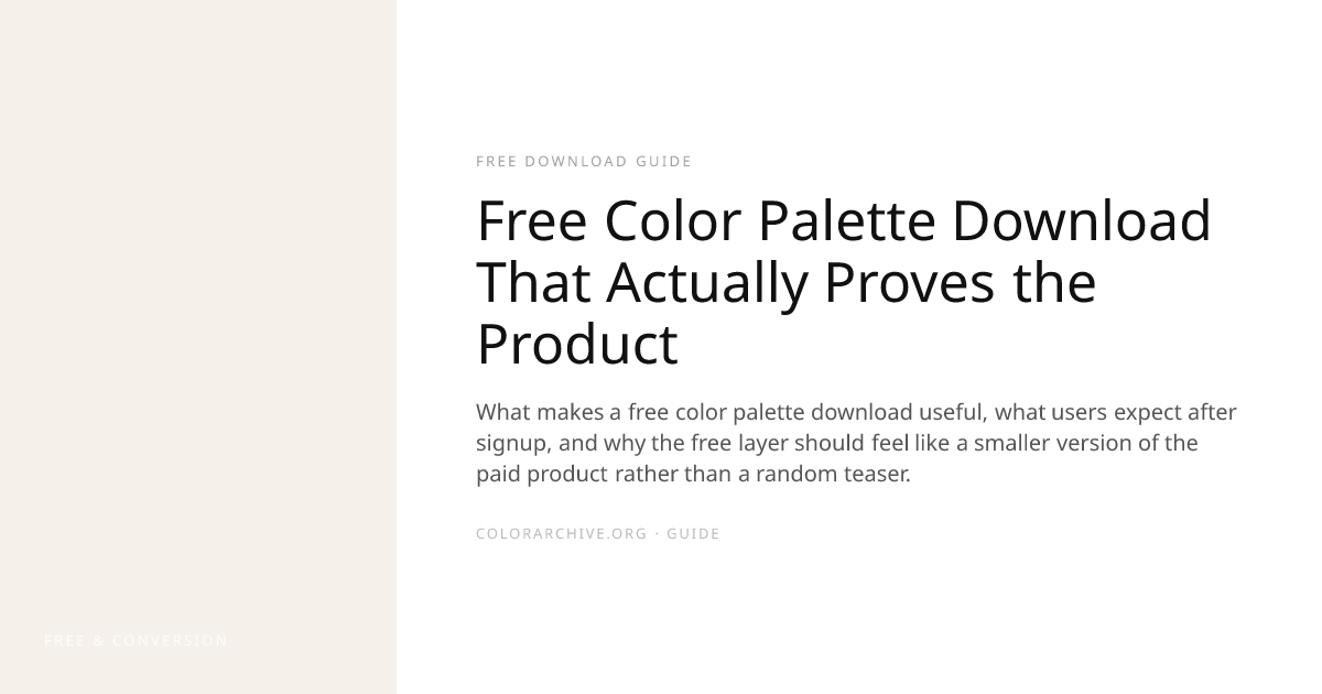 Free Color Palette Download That Actually Proves the Product ...