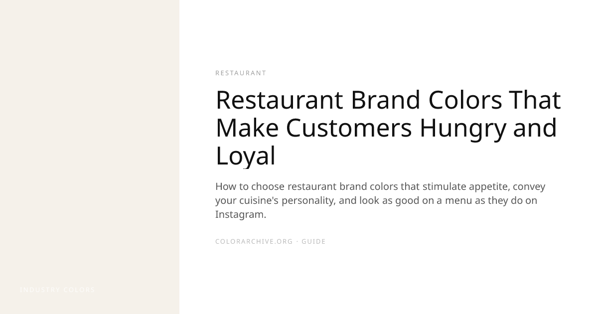 Restaurant Brand Colors That Make Customers Hungry and Loyal ...