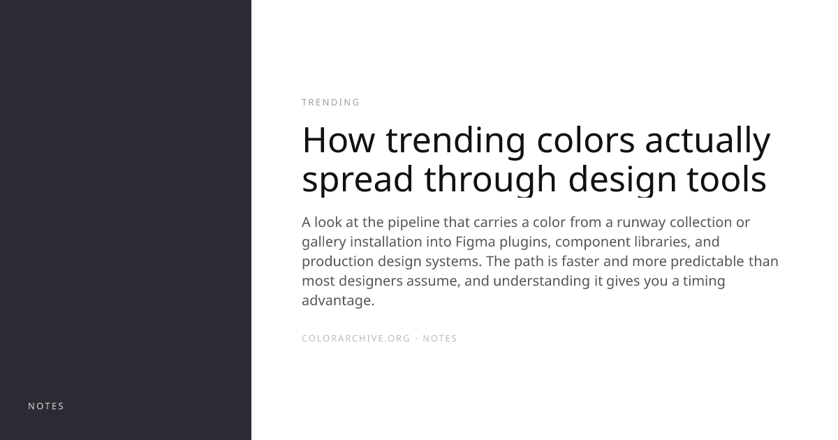 How trending colors actually spread through design tools — ColorArchive ...