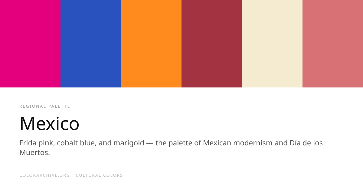 Mexico Color Palette — Hex Codes & Cultural Context | ColorArchive